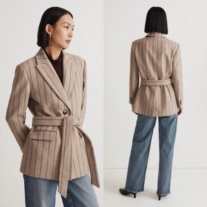 Madewell The Bedford Oversized Belted Blazer